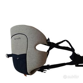 Marsupio neonato Brevi - Grigio e blu scuro 