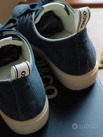 Scarpe sneakers blu  donna con lacci