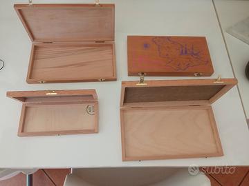 scatole in legno nuove