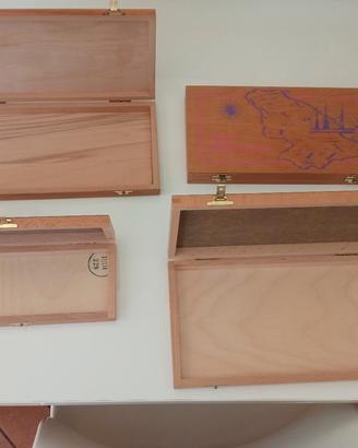 scatole in legno nuove