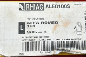 Alzavetro elettrico senza motorino, alfa 159 sw