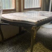 Tavolo da fumo in ferro e onice