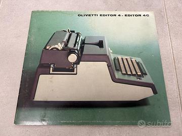 Macchina scrivere Olivetti Editor 4 istruzioni