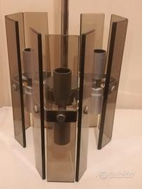 lampadario e applique vintage vetro metallo Ve.Ca