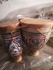 Bonghi originali in pelle e ceramica