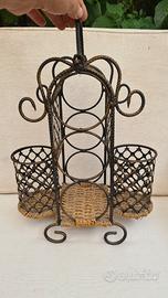 Portabottiglie in ferro battuto 