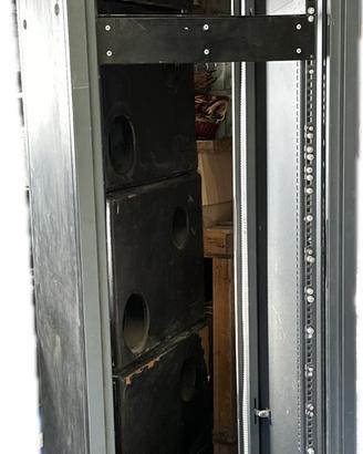 Armadio rack con porta in vetro