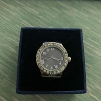 Anello orologio silver argento grigio