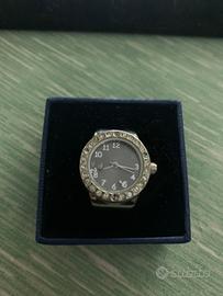 Anello orologio silver argento grigio