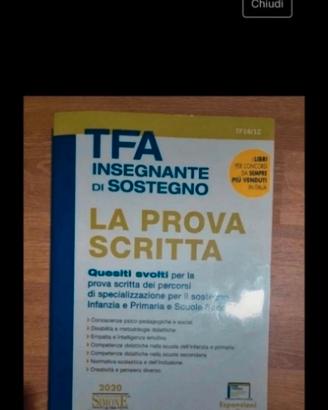 TFA sostegno La prova scritta 