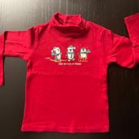 Maglia Natale bimbo/bimba tema pinguini