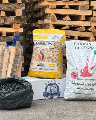 Legna da Ardere, Pellet, Carbone e Carbonella