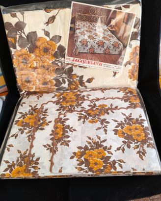 Completo letto matrimoniale vintage anni '70 NUOVO