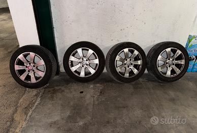4 CERCHI ORIGINALI MERCEDS + 4 PNEUMATICI