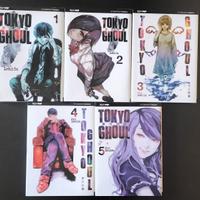 Manga Tokyo Ghoul volumi 1-5 J-Pop ITA