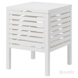 Sgabello IKEA MUSKAN bianco con contenitore