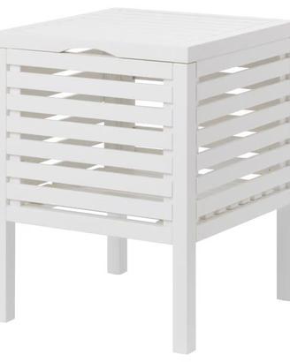Sgabello IKEA MUSKAN bianco con contenitore