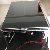 Tavolo da pranzo allungabile in vetro temperato e