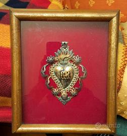 EX VOTO ANTICO SACRO CUORE PER GRAZIA RICEVUTA