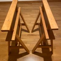 Coppia cavalletti legno