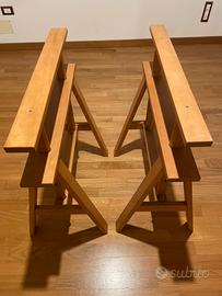 Coppia cavalletti legno