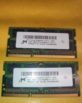 RAM Micron DDR3 4GB (2x2GB) PC3-8500S 1066MHz per