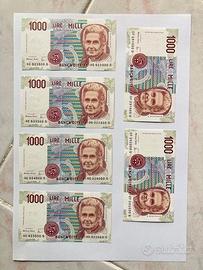 banconote lire vari tagli