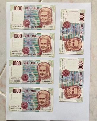 banconote lire vari tagli