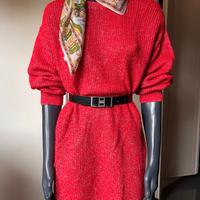 Maglione girocollo rosso oversize