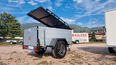 Carrello rimorchio auto off-road con coperchio