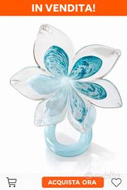 Fiore in vetro artistico soffiato made in Italy