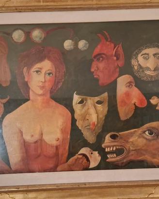 Quadro Marcello Mazzoli ( maschera) 