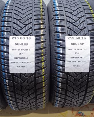 4 GOMME 215 60 16 DUNLOP INV RIF4233