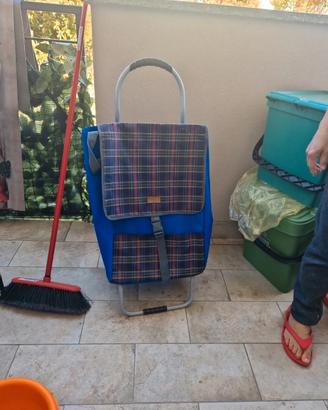 Carrellino porta spesa in tessuto marca Gimi