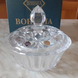 Cristallo di Bohemia porta caramelle con coperchio