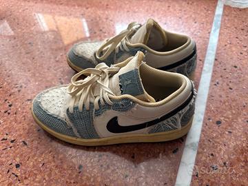 Jordan 1 Low SE WRMK Sashiko Blu