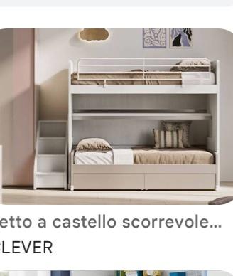 Letto a castello scorrevole 