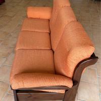 Divano 3 posti struttura in legno