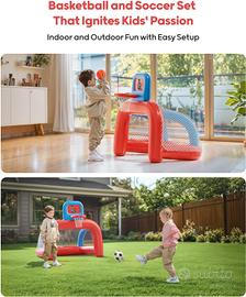 Gonfiabile Basketball & Soccer per Bambini