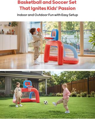 Gonfiabile Basketball & Soccer per Bambini