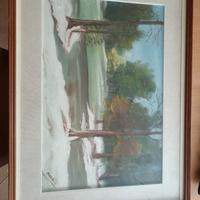 Quadro paesaggio invernale