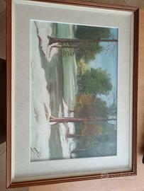 Quadro paesaggio invernale