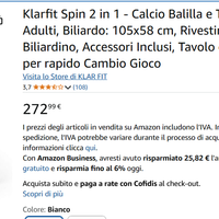 Calcio Balilla e Tavolo Multigioco Biliardo