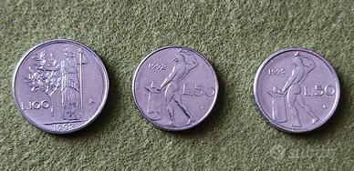 100 lire e 50 lire piccole