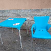 14 Sedie e 2 tavoli originali Motta da giardino 