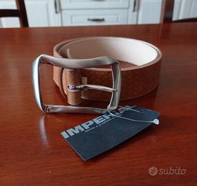 Cintura in vera pelle Imperial col. cognac