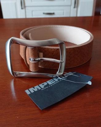 Cintura in vera pelle Imperial col. cognac