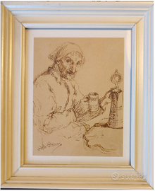 Quadri - Figure di vecchi - due disegni in pendant