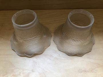 Coppia paralumi vetro satinato