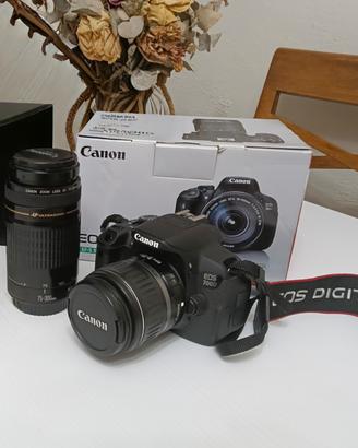 Canon Eos 700D con 18-55 e teleobiettivo 75-300 